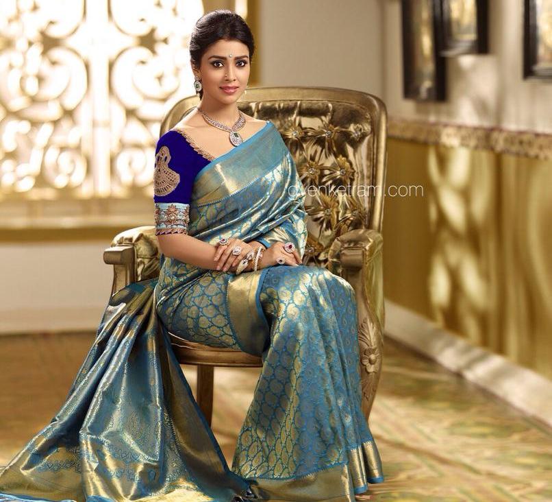 Pic Talk Golden Beauty Shriya Saran is Back To Elegance