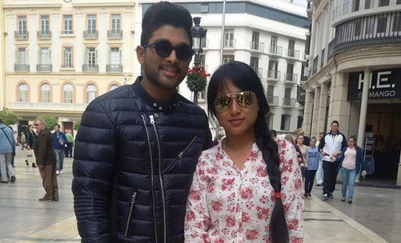 Allu Arjun with his Super Girl Choreographer Anee Lama