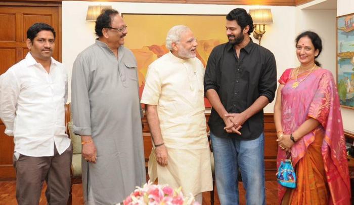Pic Talk Narendra Modi Met 'Baahubali' Prabhas Telugu Actor Urges PM to Watch Baahubali