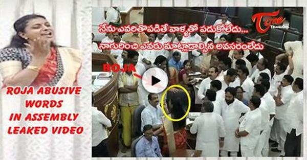 YSRCP MLA Roja Abusive Words In Andhra Pradesh Assembly Leaked Video