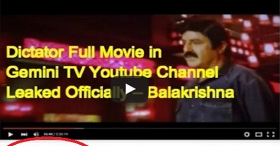 Dictator Full Movie in Gemini TV Official Youtube Channel Leaked Officially