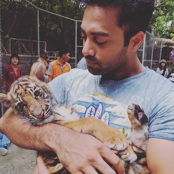 Navdeep With Little Tiger