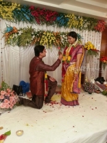 Singer Krishna Chaitanya Anchor Mrudula Engagement Images
