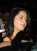 Anushka Black Saree Stills at Varna Audio Launch