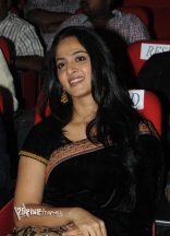 Anushka Black Saree Stills at Varna Audio Launch