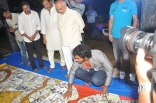 Mohan Babu and Manchu Vishnu Gift Giant Poster to ANR