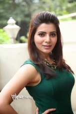 Samantha Latest stills in Green Top and Black Jeggings