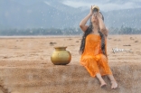 23-Archana-latest-Hot-Wet-in-Rain-Photos-in-Orange-dress