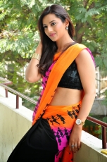 Isha Chawla Latest Hot Navel  Saree Photos Stills