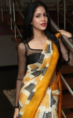 Lavanya Tripathi Yellow Saree Photos at Ala Ela Audio Launch