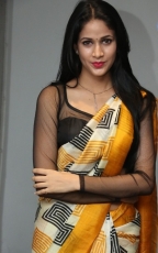 Lavanya Tripathi Yellow Saree Photos at Ala Ela Audio Launch