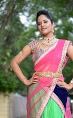 Anchor Anasuya Latest Half Saree Stills