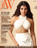 Samantha Hot Photo Shoot For JFW White Dress Cover Magazine September 2014 Photos