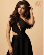 Samantha Hot Photo Shoot For Blcak Dress Hot JFW Magazine September 2014 Photos