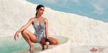 Sarah Jane dias Poses for Kingfisher Calendar