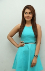 Rashi Khanna Latest HOT Photoshoot in Sky Blue Frock Dress HD Photos