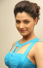 Saiyami Kher Latest HD Photos in Blue Top Black Skirt Dress