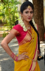 Chandini Chowdary in Yellow Saree Photos