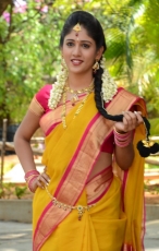 Chandini Chowdary in Yellow Saree Photos