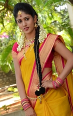 Chandini Chowdary in Yellow Saree Photos