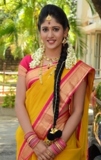 Chandini Chowdary in Yellow Saree Photos