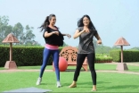 Yoga doing Photos by All Indian Actress Heroines Celebrities