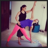 Yoga doing Photos by All Indian Actress Heroines Celebrities