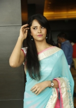 Anchor Anasuya Latest Pink Blue Saree HD Photos Stills Gallery Images