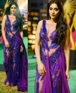 Actress Regina Cassandra Violet Transparent Dress HOT Ultra HD Photos at IIFA Utsavam Awards 2016