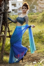 Sony Charishta Latest Hot Photo Shoot Spicy Stills ULTRA HD Photos in Blue Saree Gallery Images