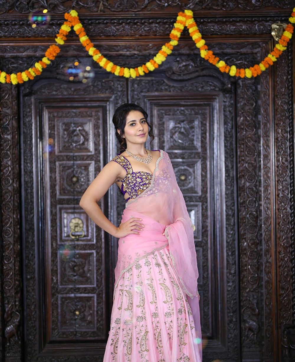 Rashi Khanna Hot in Pink Saree Latest Photos HD Stills | Rasi Khanna ULTRA  HD Photos Images | 25CineFrames