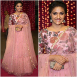 Actress Keerthy Suresh HD Photos at Zee Apsara Awards 2017 Images Gallery