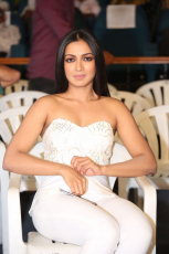 Catherine Tresa Latest HD Photos in White dress at Goutham Nanda teaser Launch Event