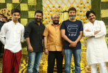 Jr NTR Trivikram NTR28 Pawan Kalyan at Movie Launch Event Photos Images HD Gallery