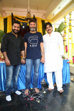 Jr NTR Trivikram NTR28 Pawan Kalyan at Movie Launch Event Photos Images HD Gallery