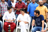 Jr NTR Trivikram NTR28 Pawan Kalyan at Movie Launch Event Photos Images HD Gallery