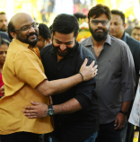 Jr NTR Trivikram NTR28 Pawan Kalyan at Movie Launch Event Photos Images HD Gallery