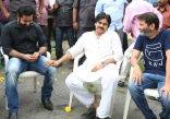 Jr NTR Trivikram NTR28 Pawan Kalyan at Movie Launch Event Photos Images HD Gallery