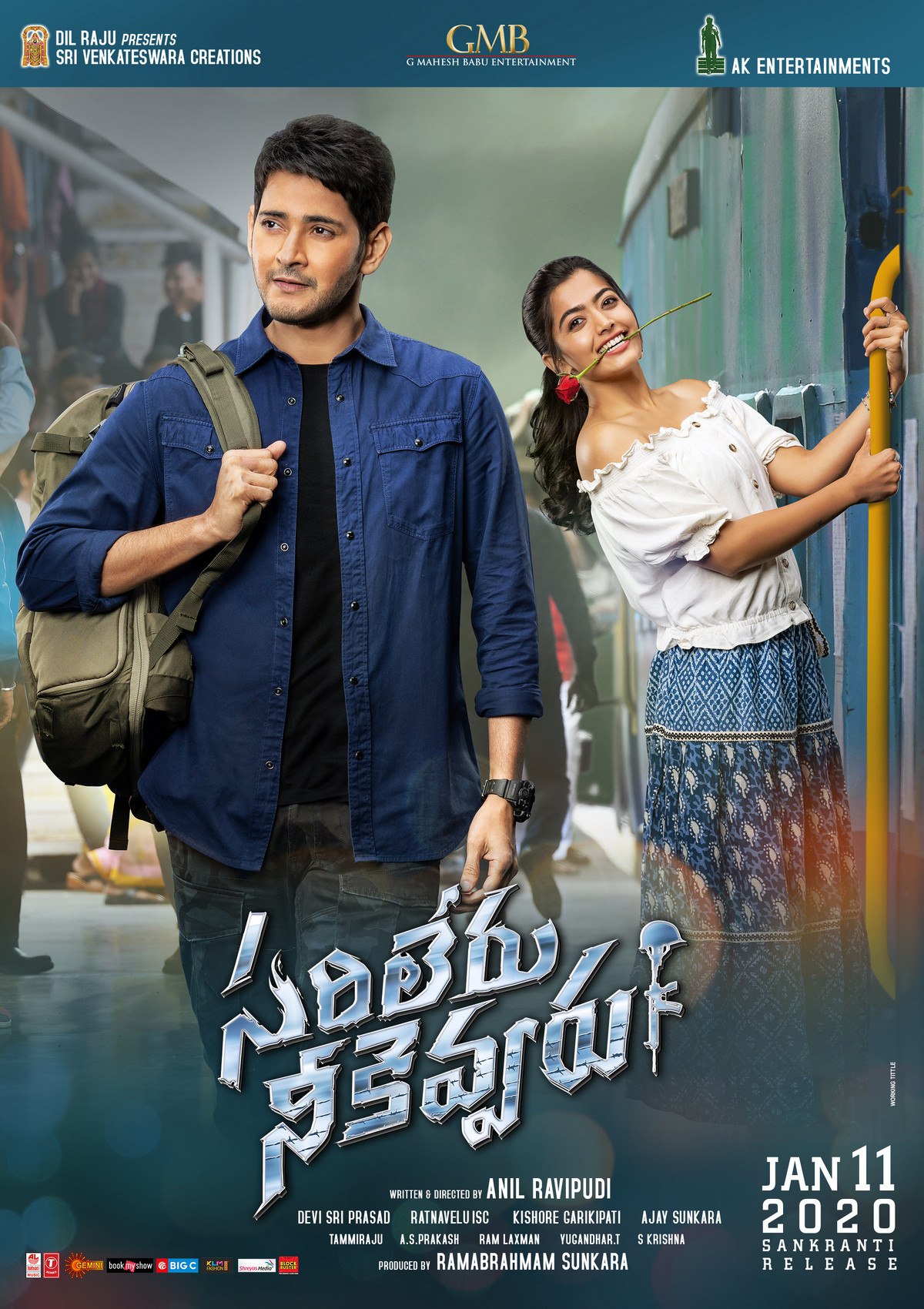 Mahesh Babu Sarileru Neekevvaru Movie First Look ULTRA HD Posters