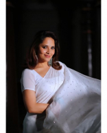 Anchor Anasuya Bharadwaj Latest Photos in White Saree