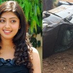 Pranitha’s car overturns in Khammam, Escaped with injuries in Road Accident