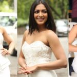 Catherine Tresa Latest HD Photos in White dress at Goutham Nanda teaser Launch Event